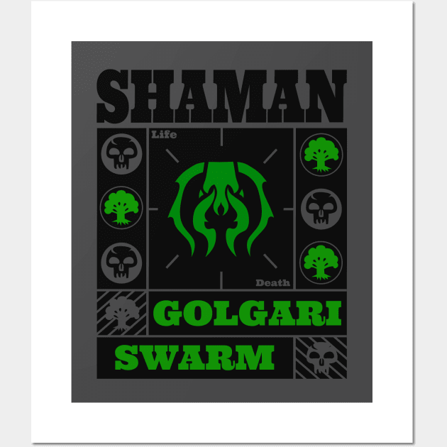 Golgari Swarm | SHAMAN | MTG Ravnica Guild Green & Black Design Wall Art by ChristophZombie